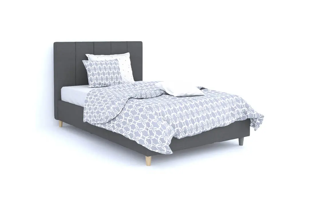 LOFT 120 4FT BED D.GREY FABRIC