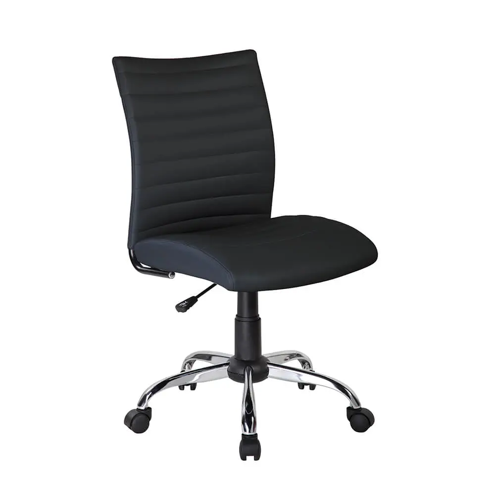 COLLEGE OFFICE CHAIR BLACK PU