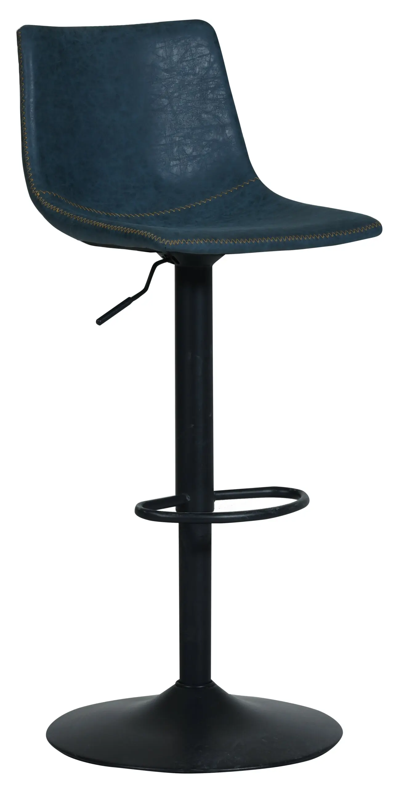BARSTOOL 2078 BLUE PU-RND BASE