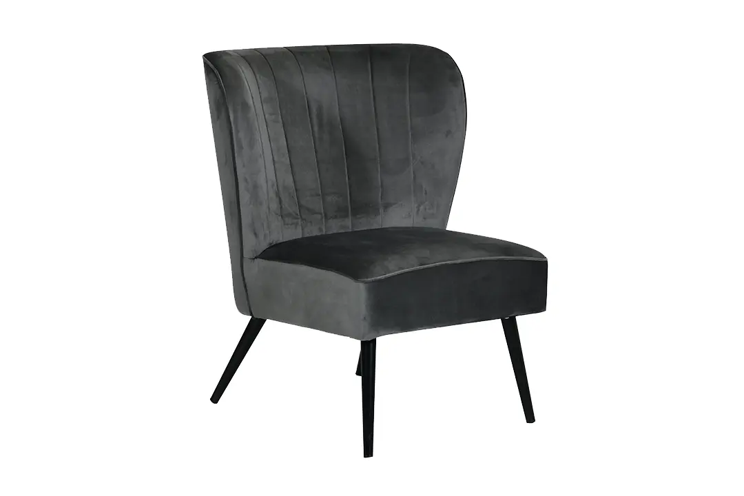 ARMCHAIR GREY VELVET