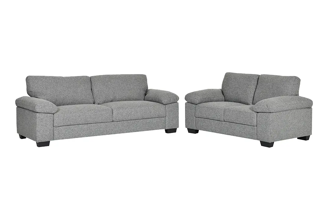 3-2 SEATER SOFA GREY FABRIC