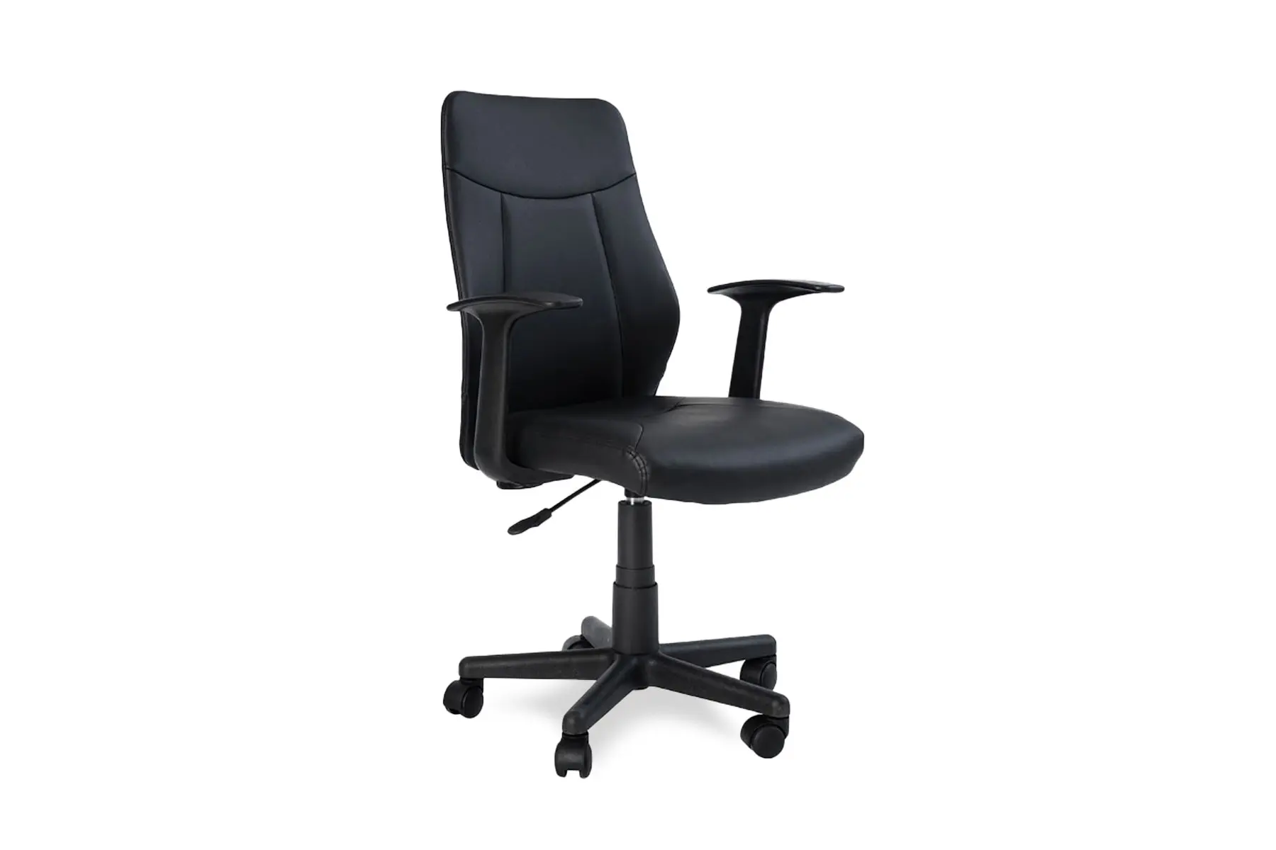 WORK OFFICE CHAIR BLACK PVC