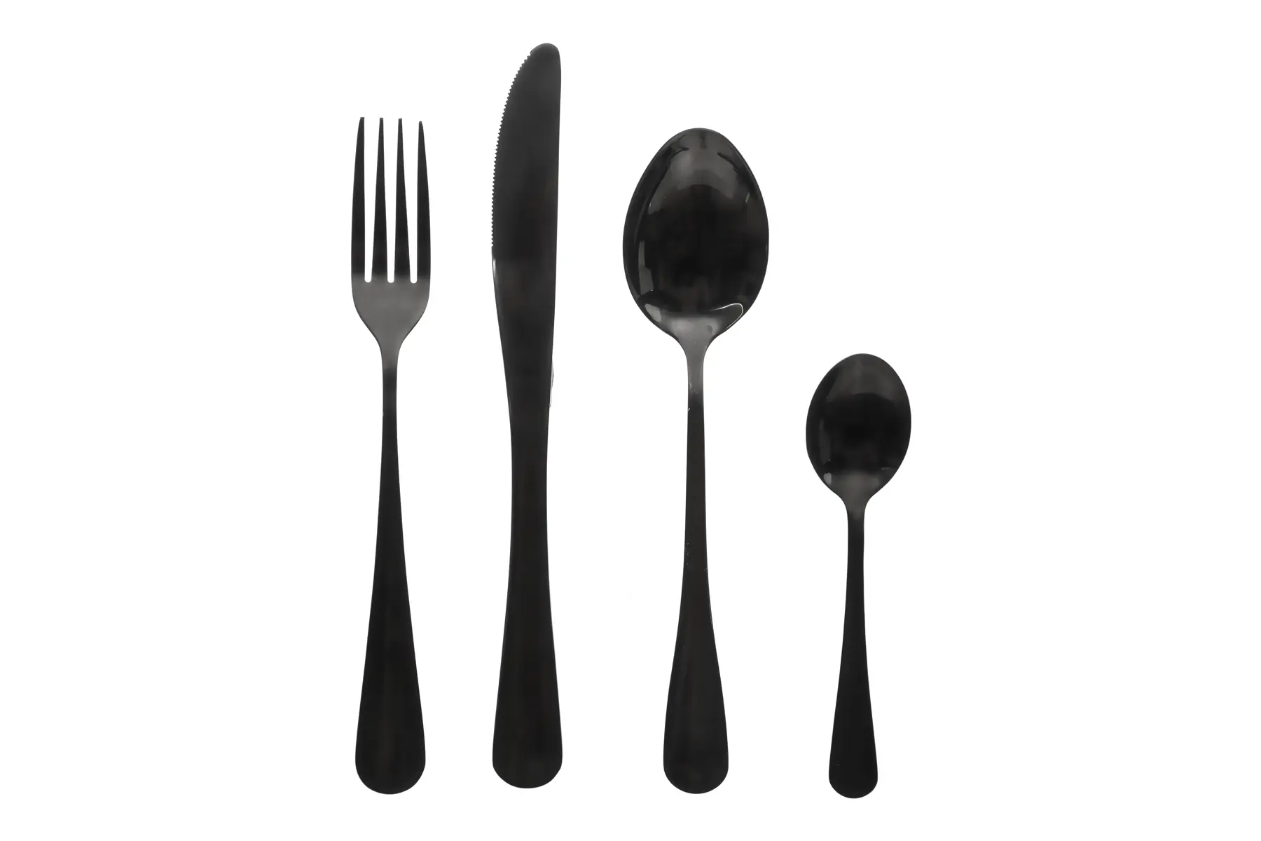 16P SET BLACK CUTLERY SHADOW