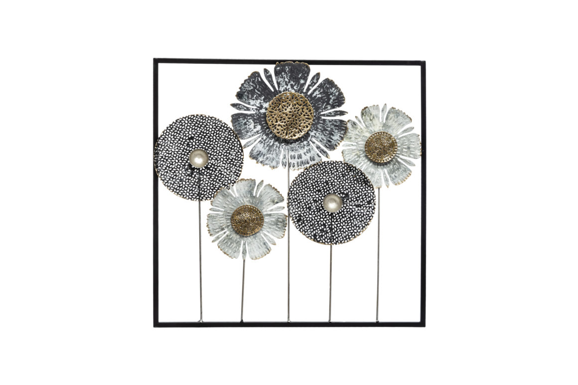 MET WALL DECO FLOWER 50X50