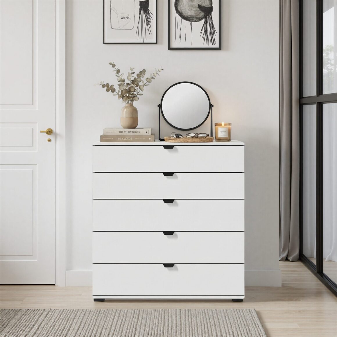 DUERO White Chest of Drawers