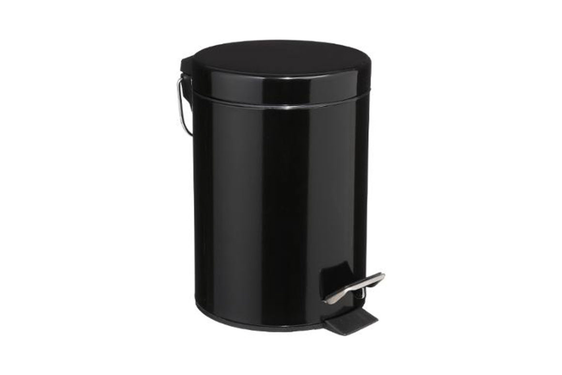 METAL 3L DUSTBIN BLACK