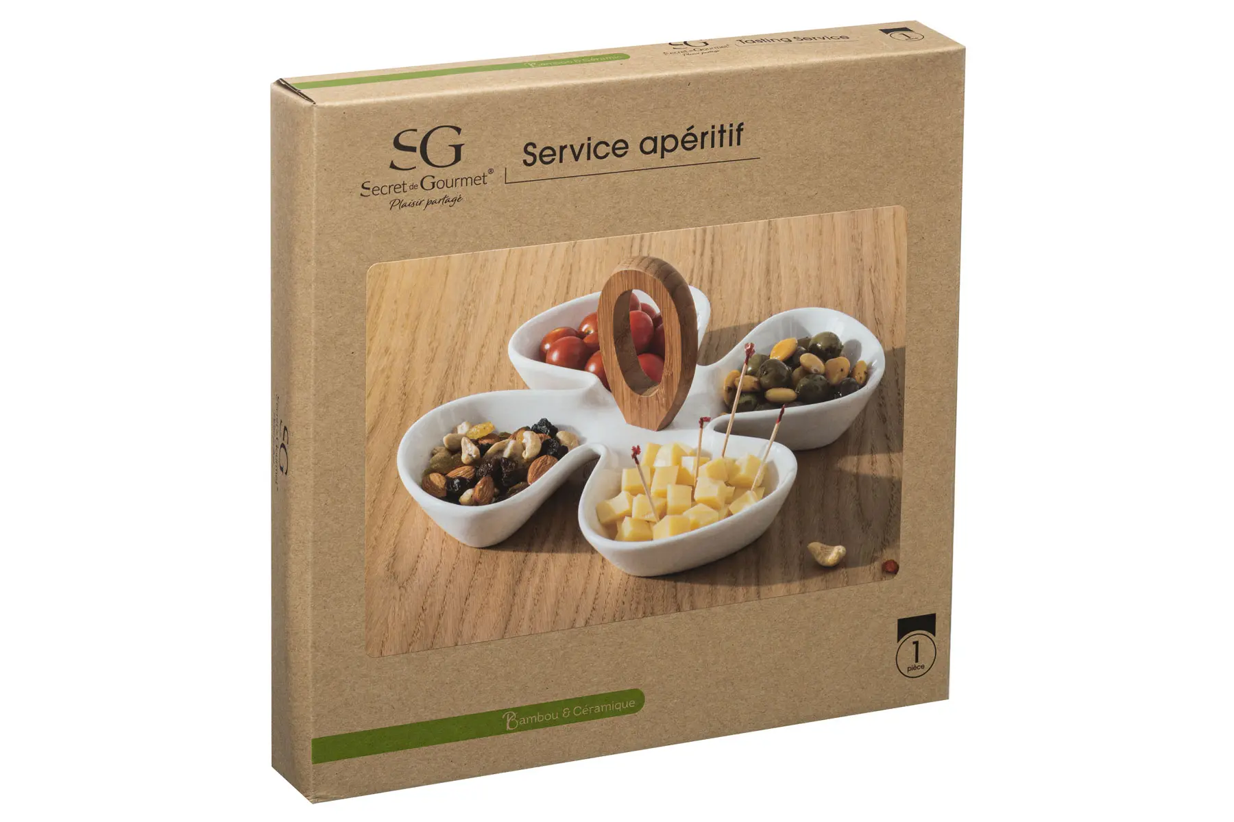 APERITIVE PLATE WITH BAMBOO HA