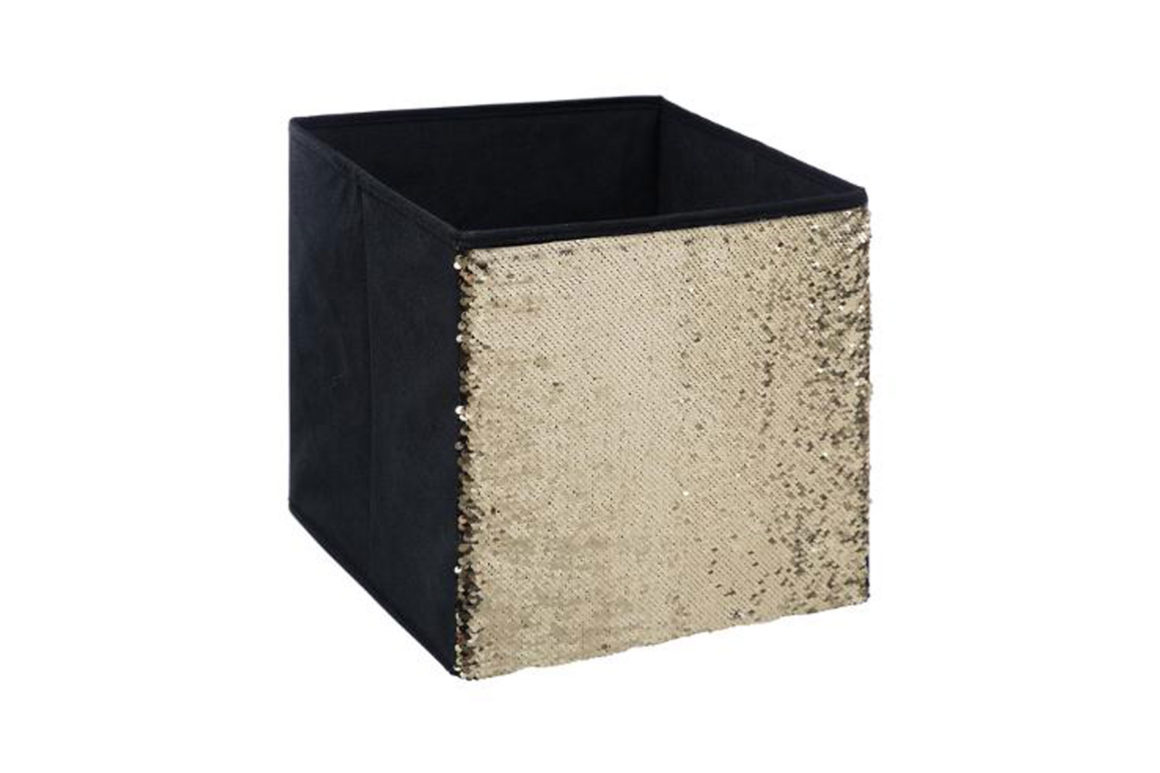 SEQUIN NON WOVEN BOX BLACK