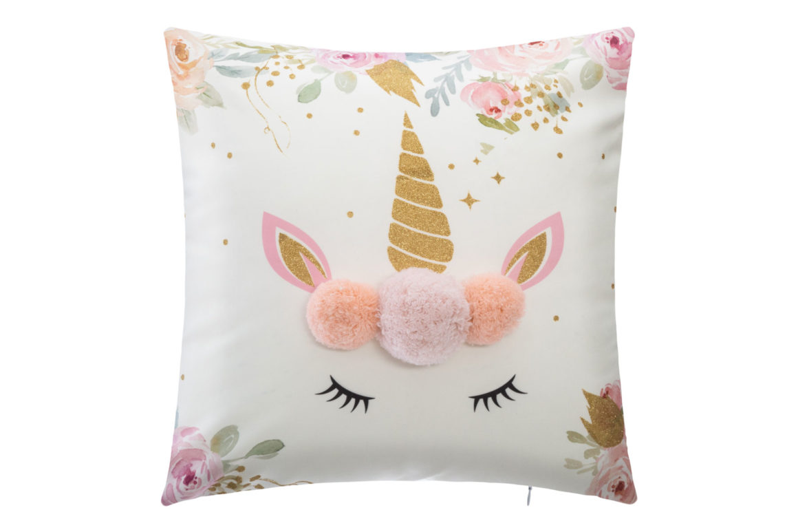 UNICORN POMPOM CUSHION
