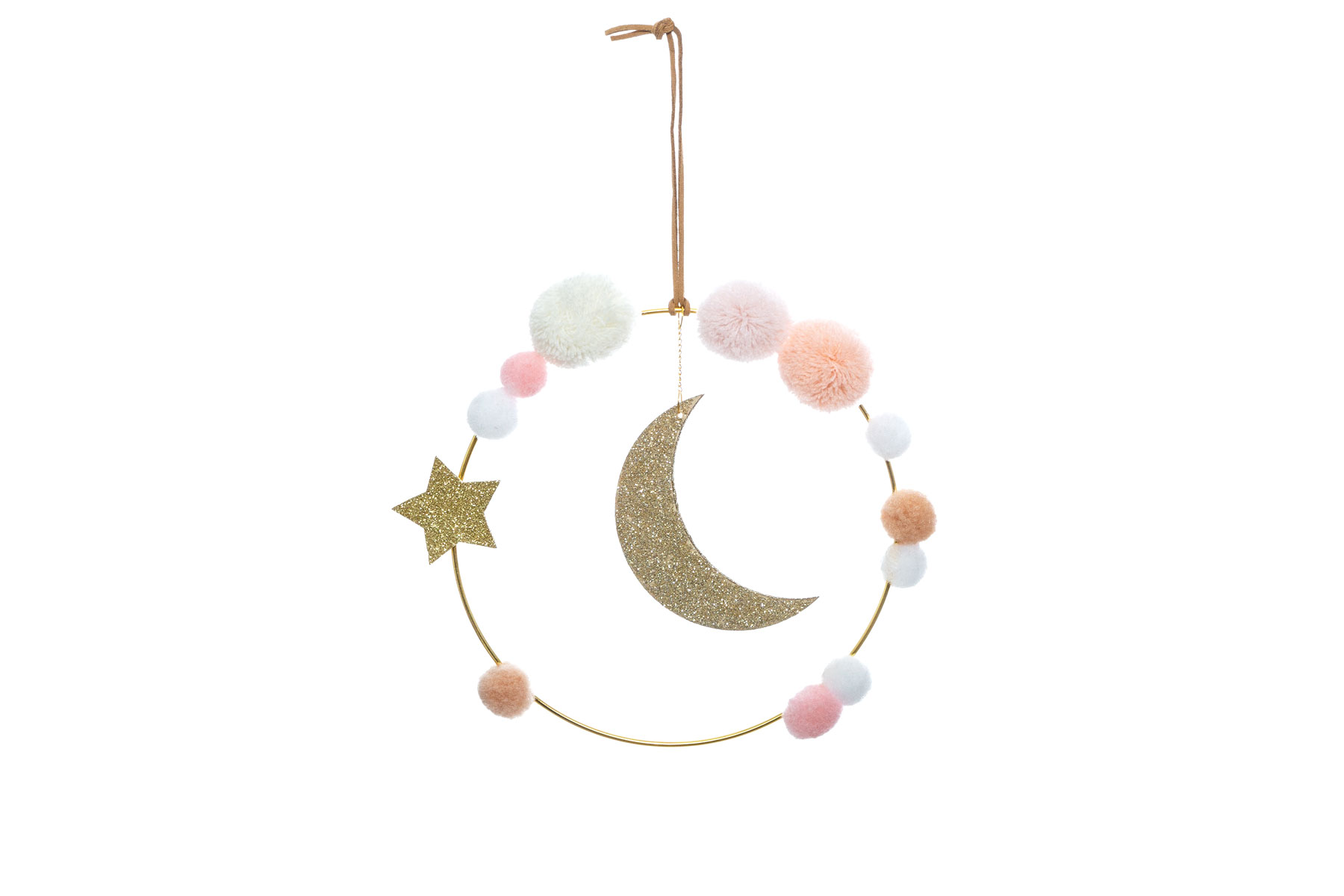 MOON AND POMPOM WALL DECO