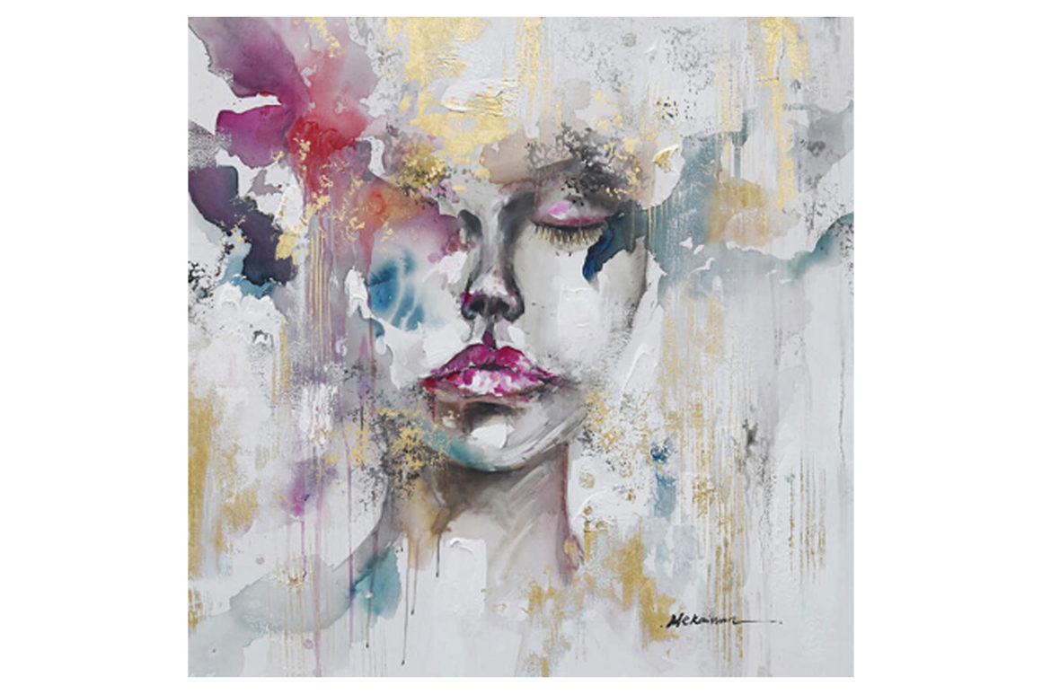 SEXY DREAMER & MYSTERIUS LADY 100X100 - HANDMADE/FRAMED