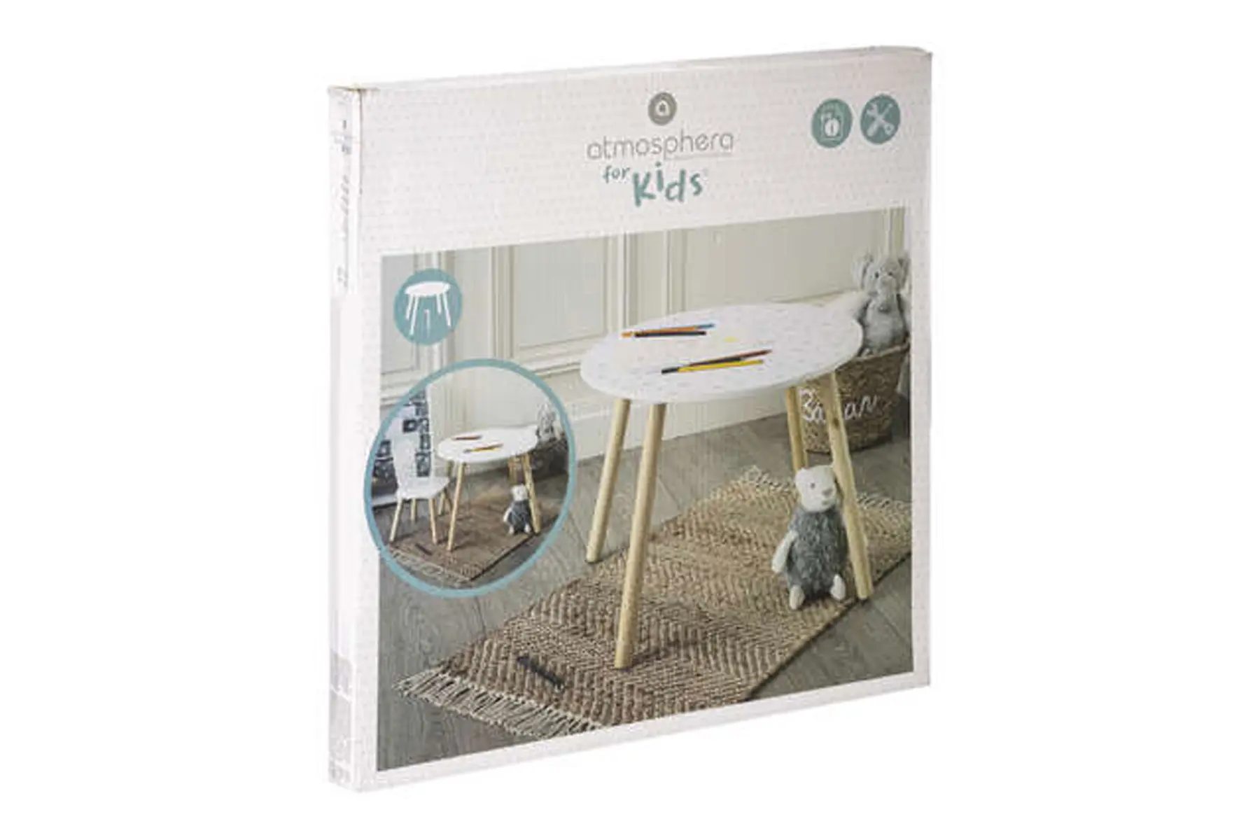 TABLE WITH PRINTINGMARQUE : ATMOSPHERA_FOR_KIDS