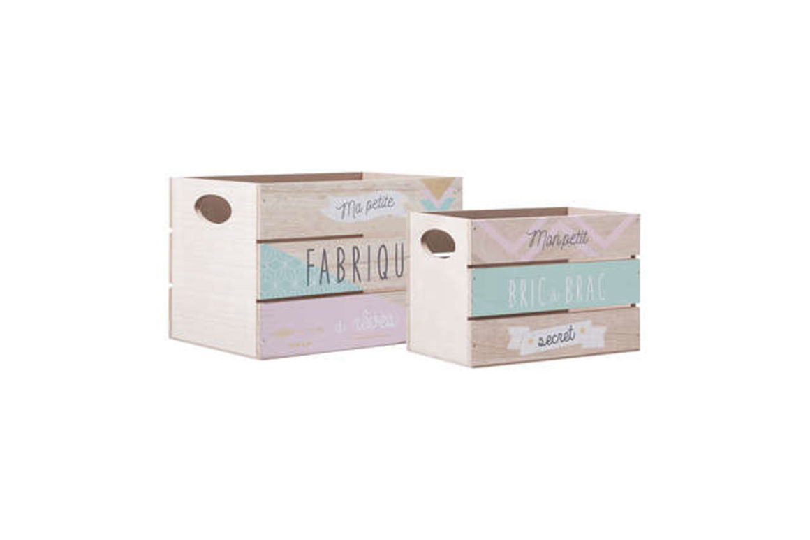 Printed MDF Box Storage Set