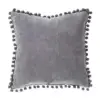 D GREY CUSHION W/POMPOM 40X40MARQUE : ATMOSPHERA