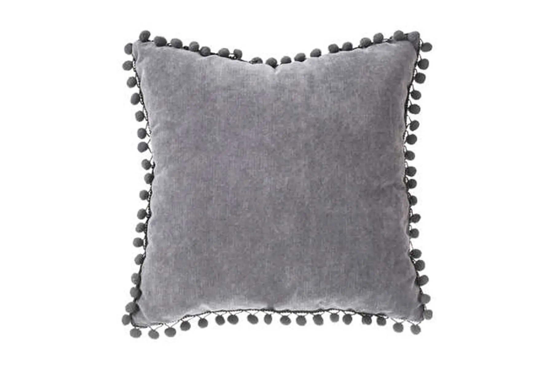 D GREY CUSHION W/POMPOM 40X40MARQUE : ATMOSPHERA