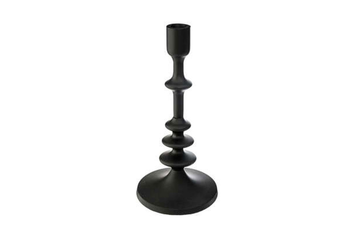 METAL CANDLE HOLDER BLACK H26
