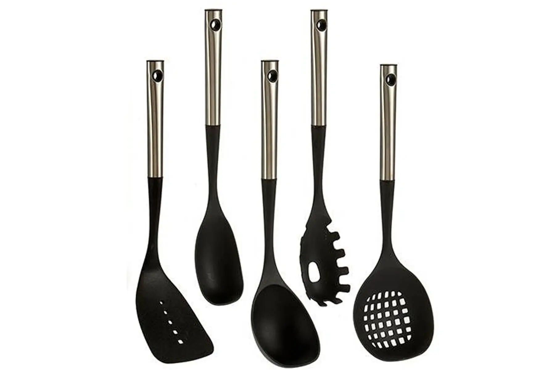 SET 5 UTENSILS STEEL HANDLE