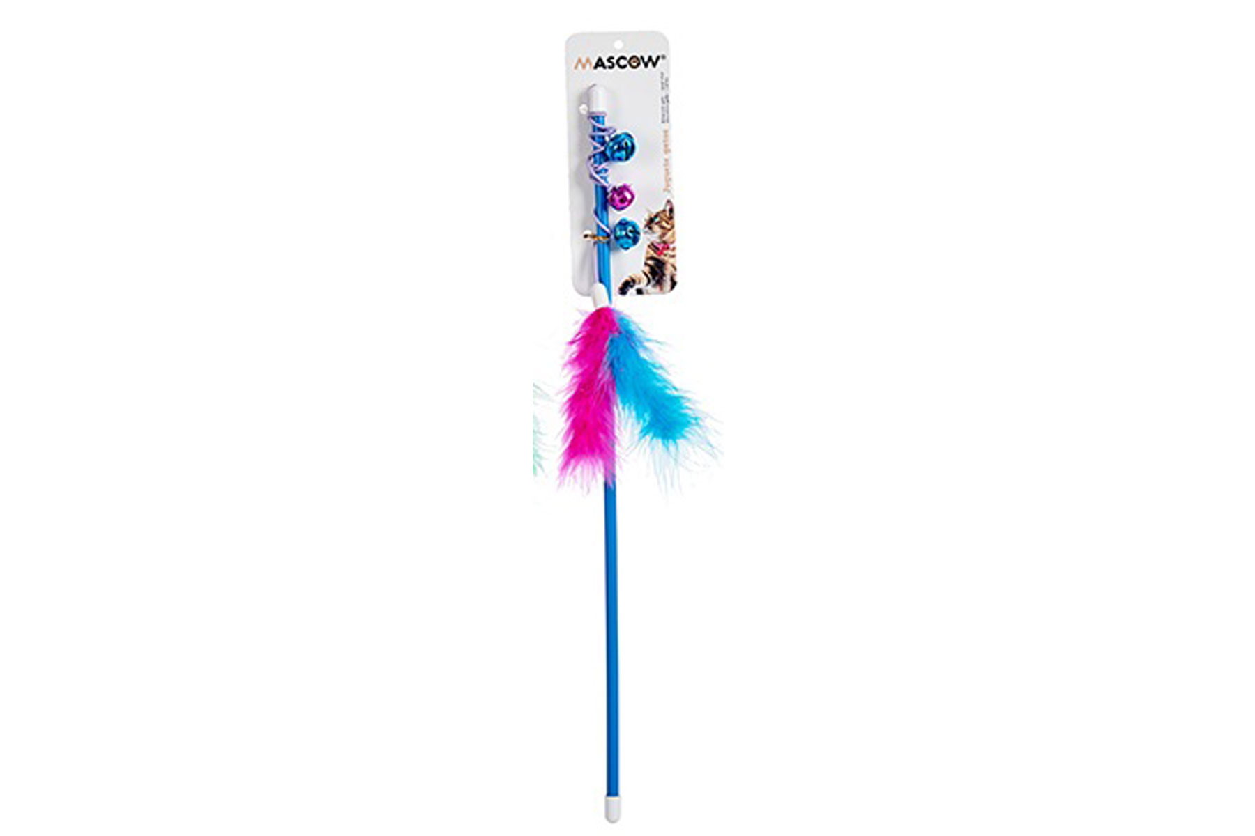 CAT TOY STICK WITH FEATHERS