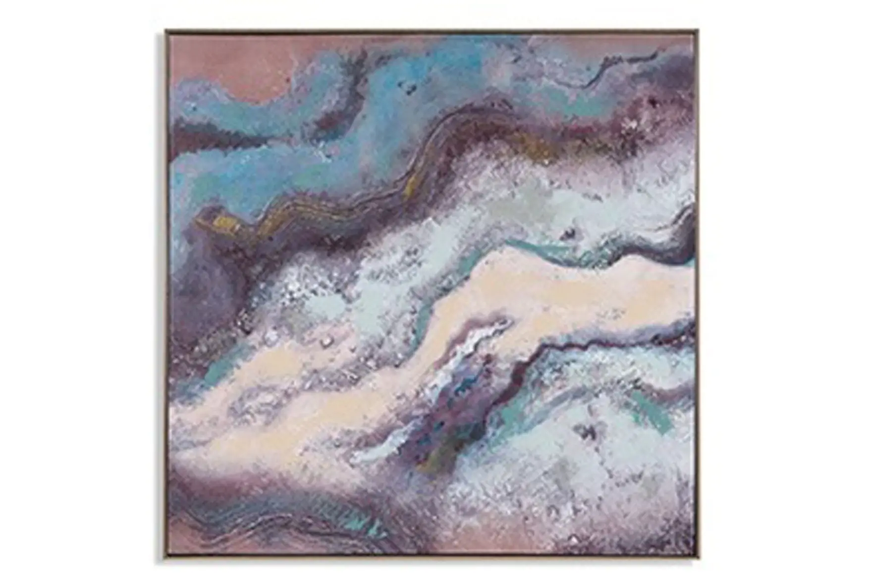 CANVAS MARBLE BLUE-GOLD DOWNSD