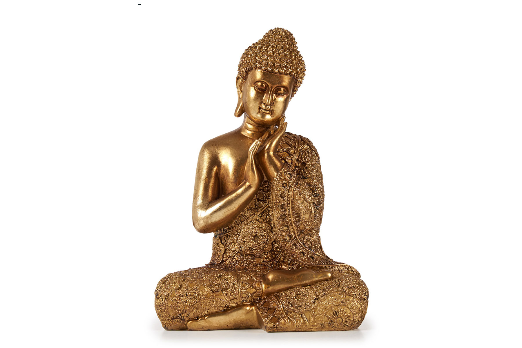 SITTING BUDDHA GOLDEN RESIN