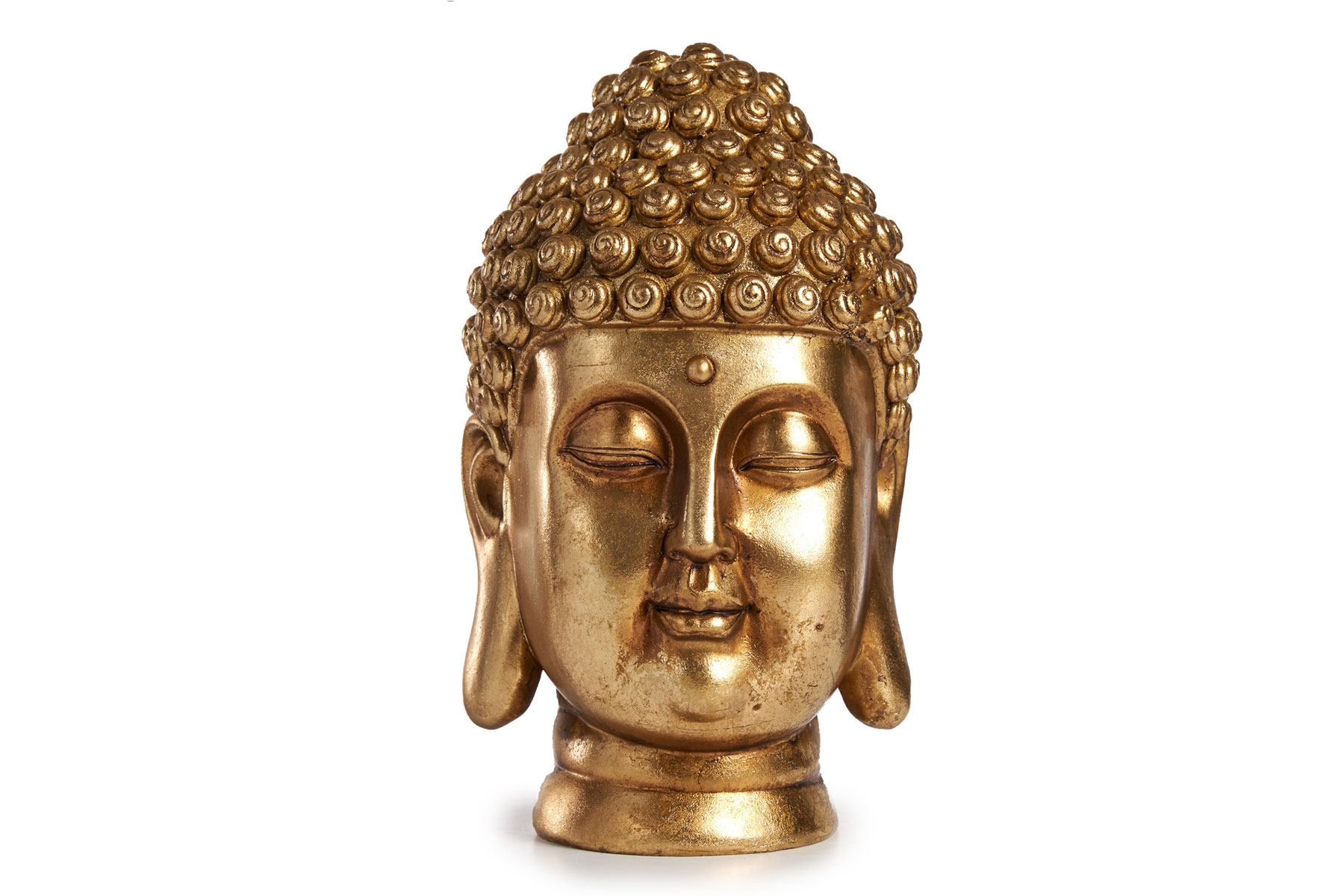 GOLDEN RESIN BUDDHA HEAD