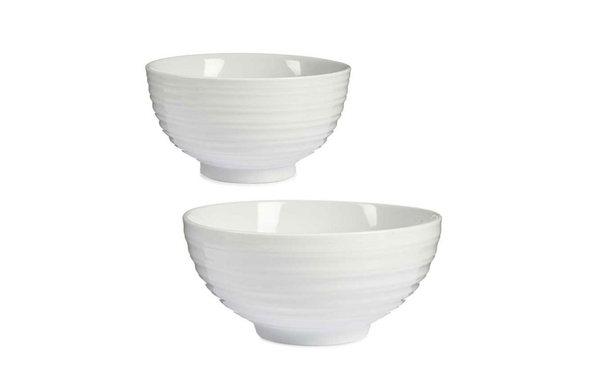 SET BIG AND SMALL BOWL WHITE