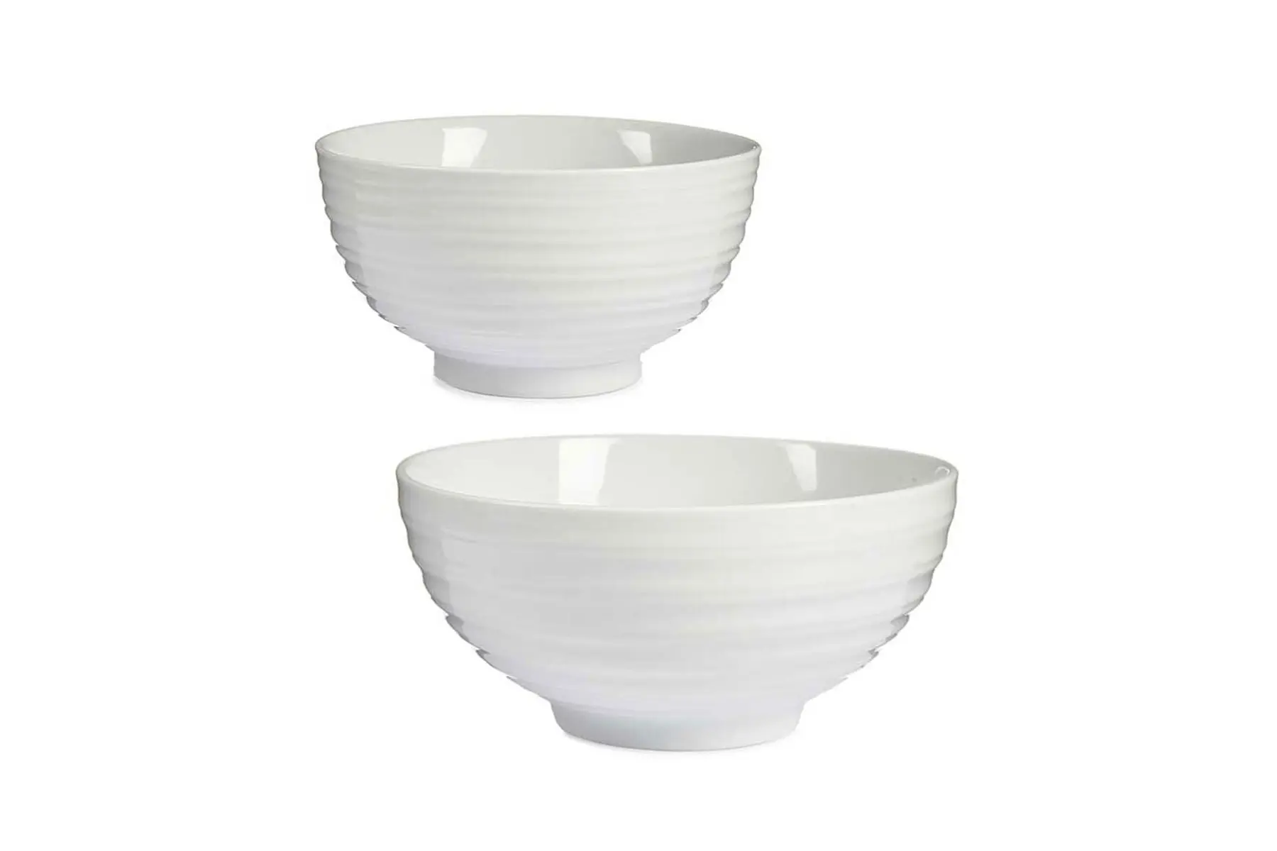 SET BIG AND SMALL BOWL WHITE