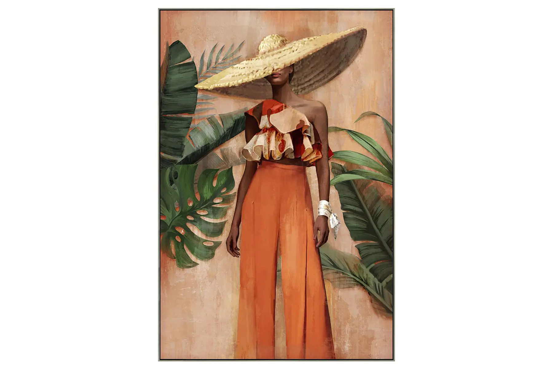 LADY FASHION SHOW 80X120 HANDMADE/FRAMED