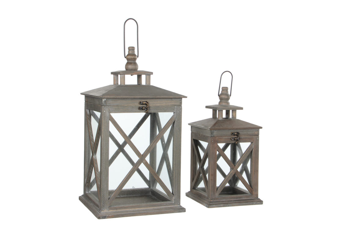 LANTERN BROWN SET OF 2