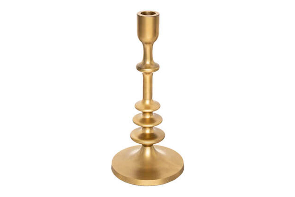 METAL CANDLESTICK GOLD H26