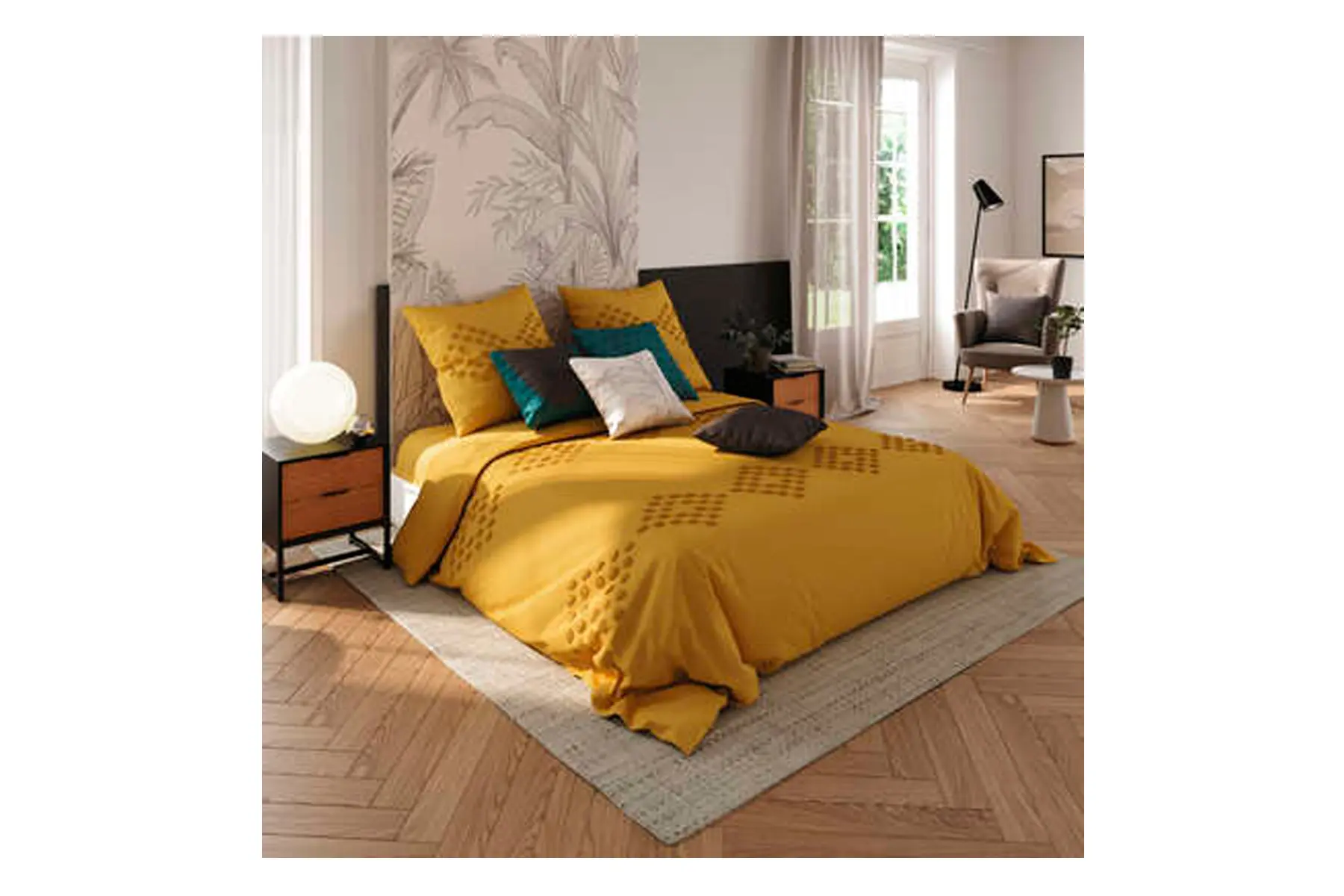 BED SET WASH TUFT OC 260X240