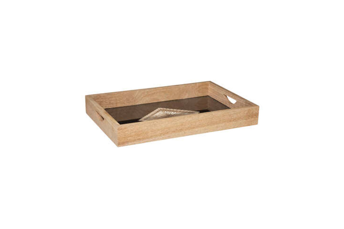 TROPI BRWN WOOD TRAY