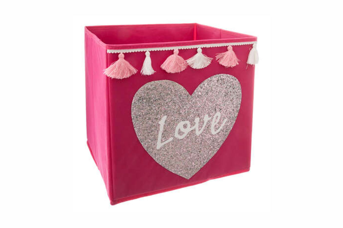 LOVE SEQUIN Non-Woven Storage Box