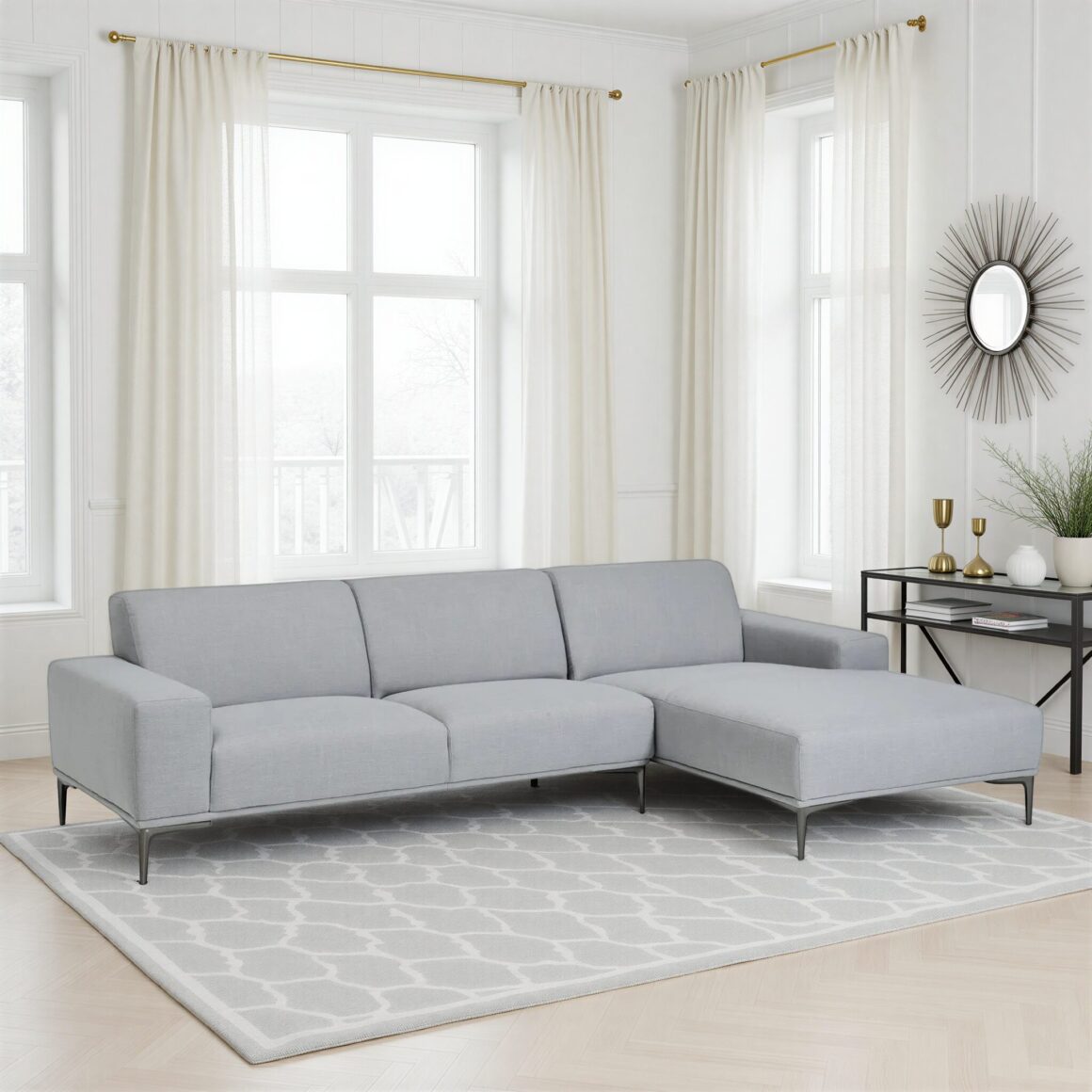CHIPPO Light Grey Right Corner Sofa