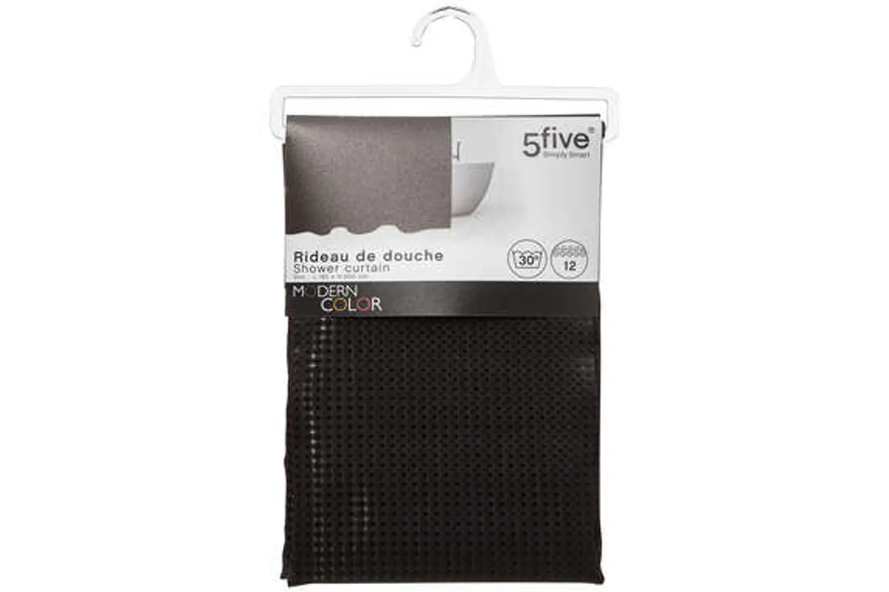 COMB SHOWER CURTAIN CHAR MODER