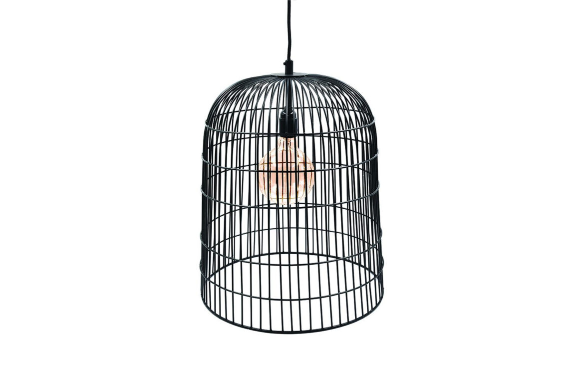 CAGE CEILING LIGHT METAL BLACK