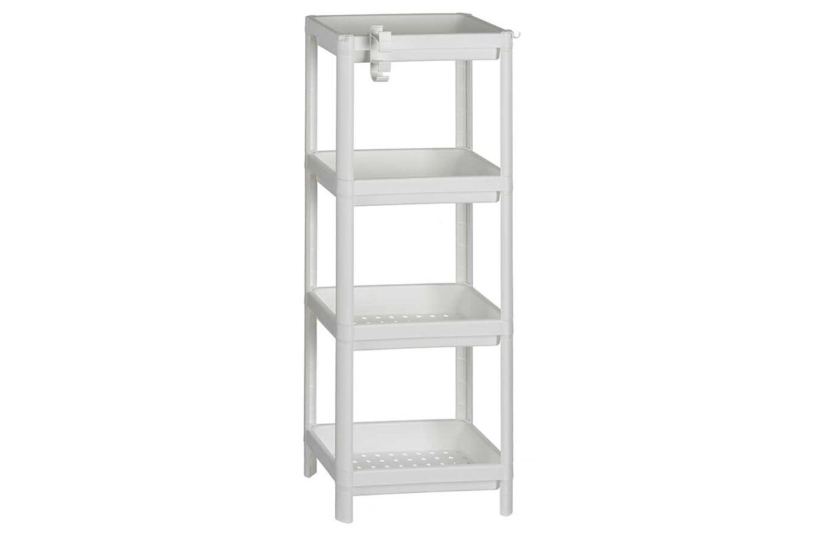 100CM WHITE 4TIER STORAG RACK