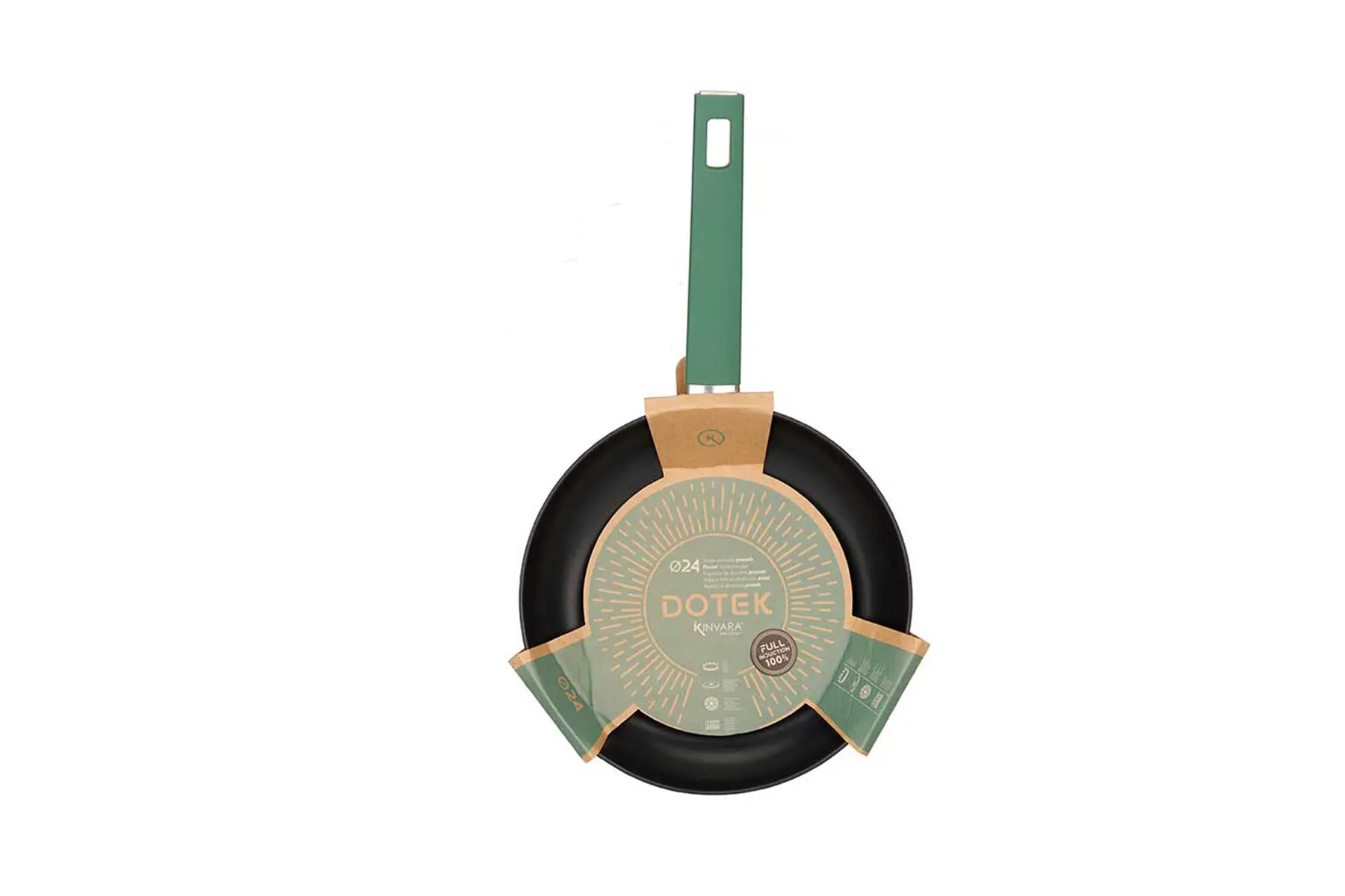 22CM GREEN ALUM FRY PAN - Image 3