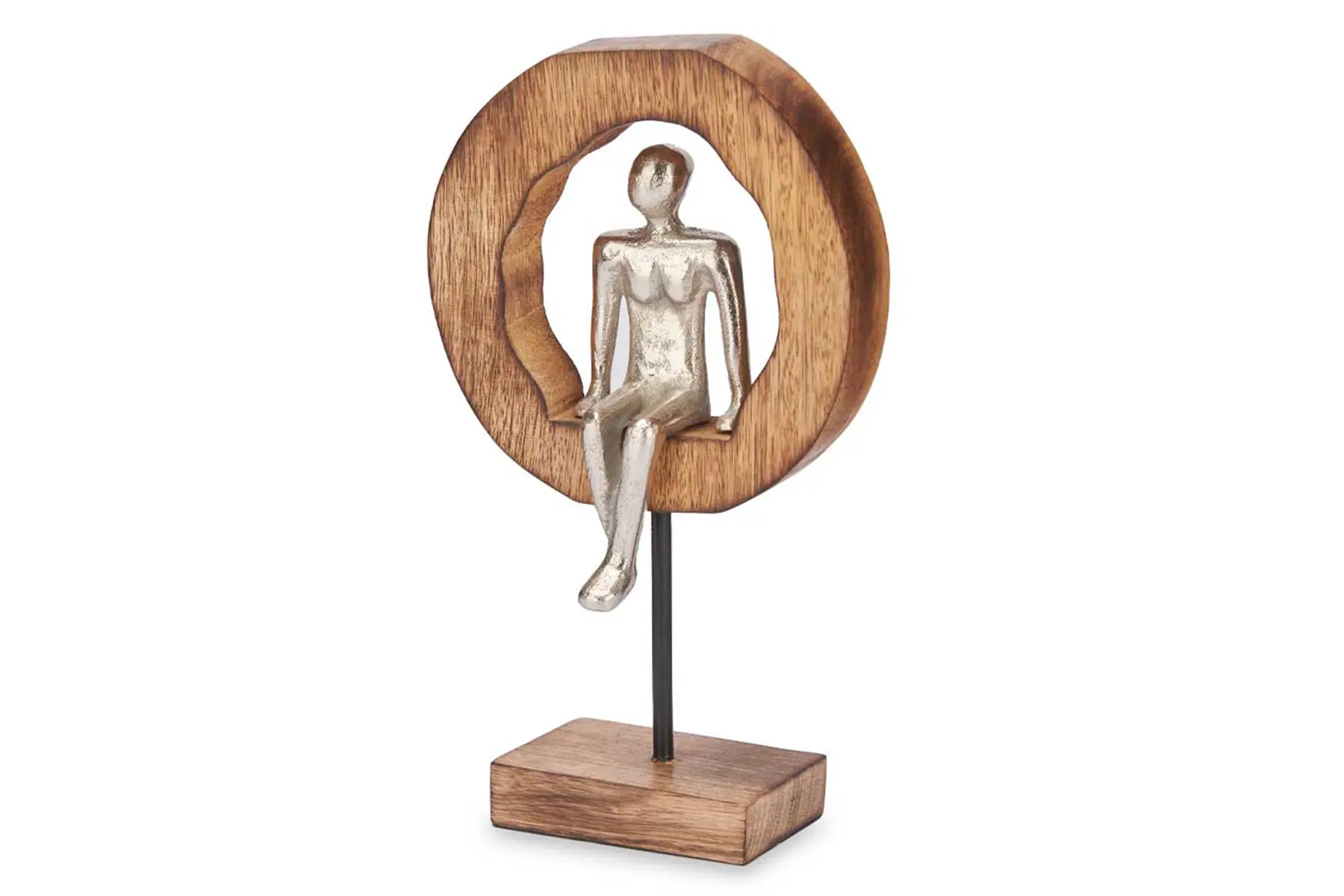 SILVER DECORATIV FIGURE WOODEN