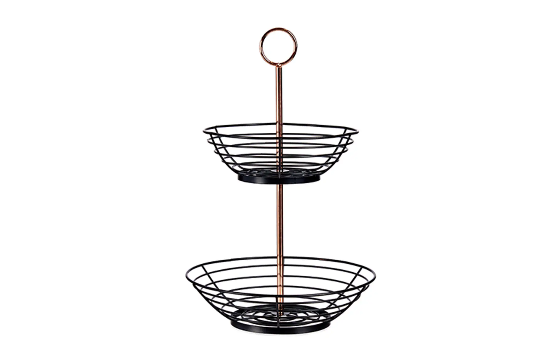 BLACK  FRUIT BOWL WITH COPPER