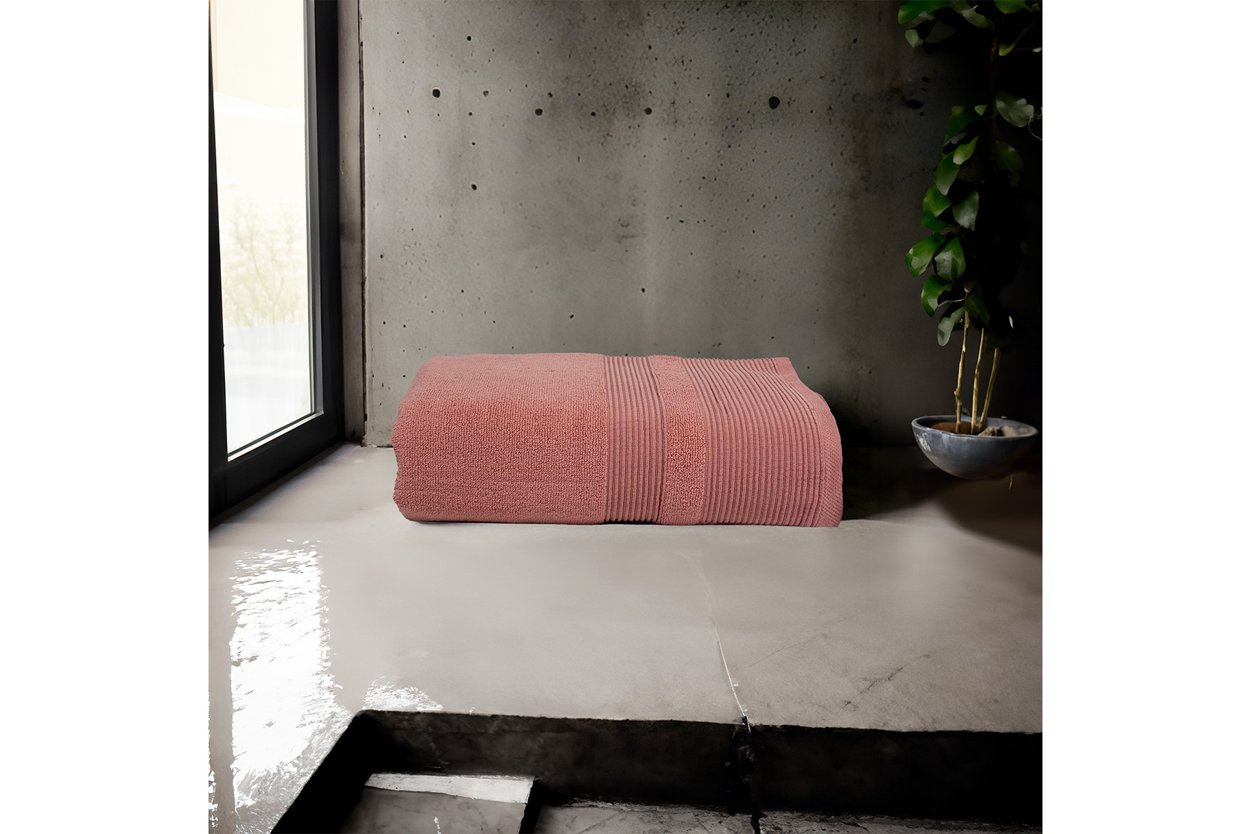 FACE TOWEL 50X90 CORAL PINK