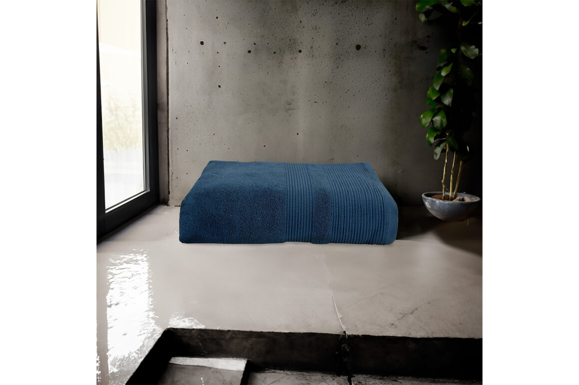 FACE TOWEL 50X90 STEEL BLUE