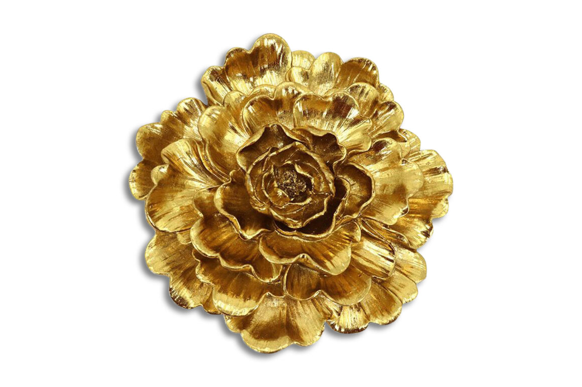 GOLDEN ROSE DECO FLOWER GOLD