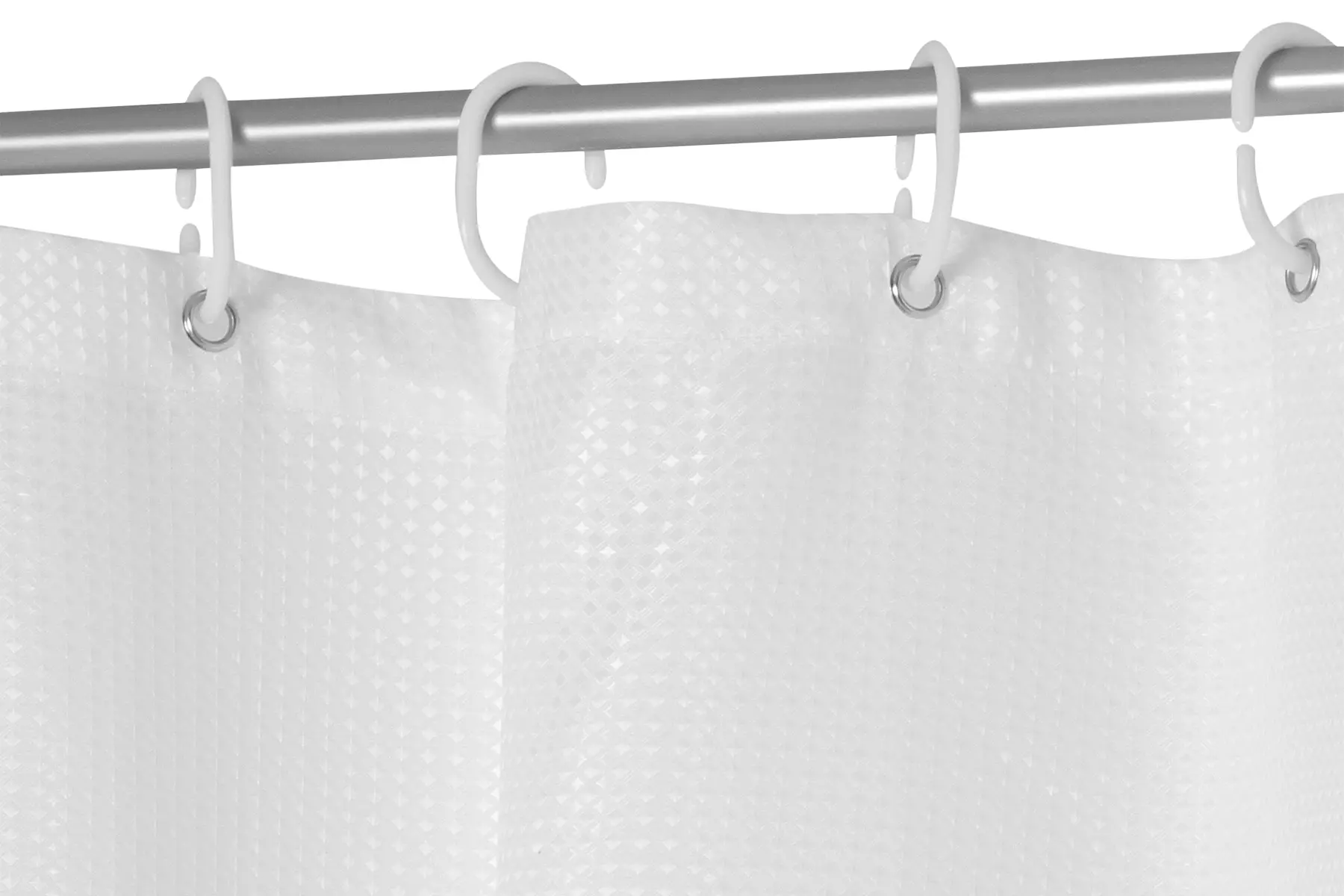 COMB SHOWER CURTAIN WHT MODER