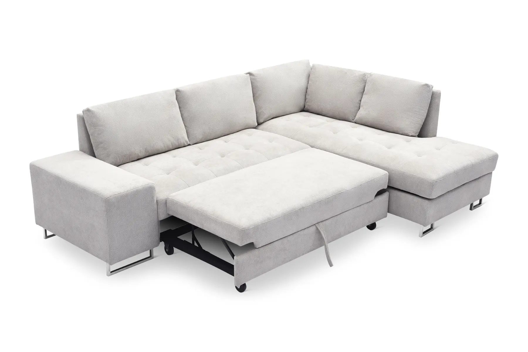 BONBON Right Corner Sofa Bed in Beige - Image 3