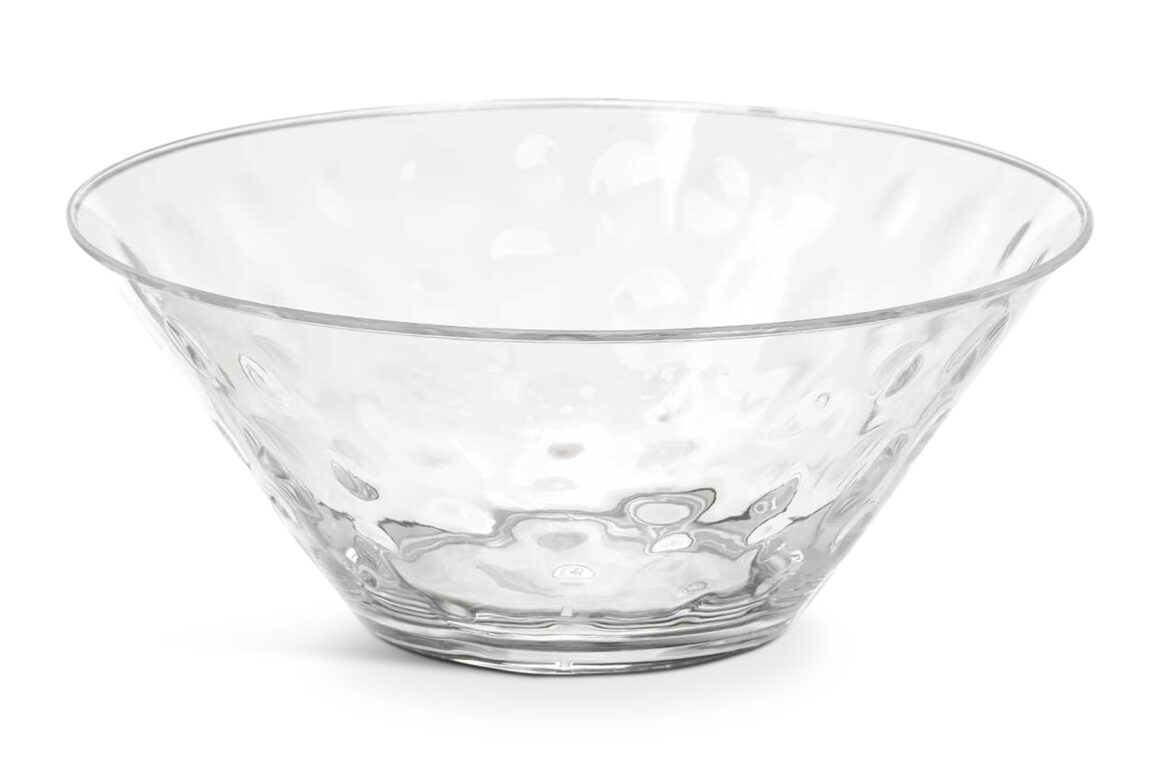 PLASTIC BOWL DOTS 28CM TRANSPA