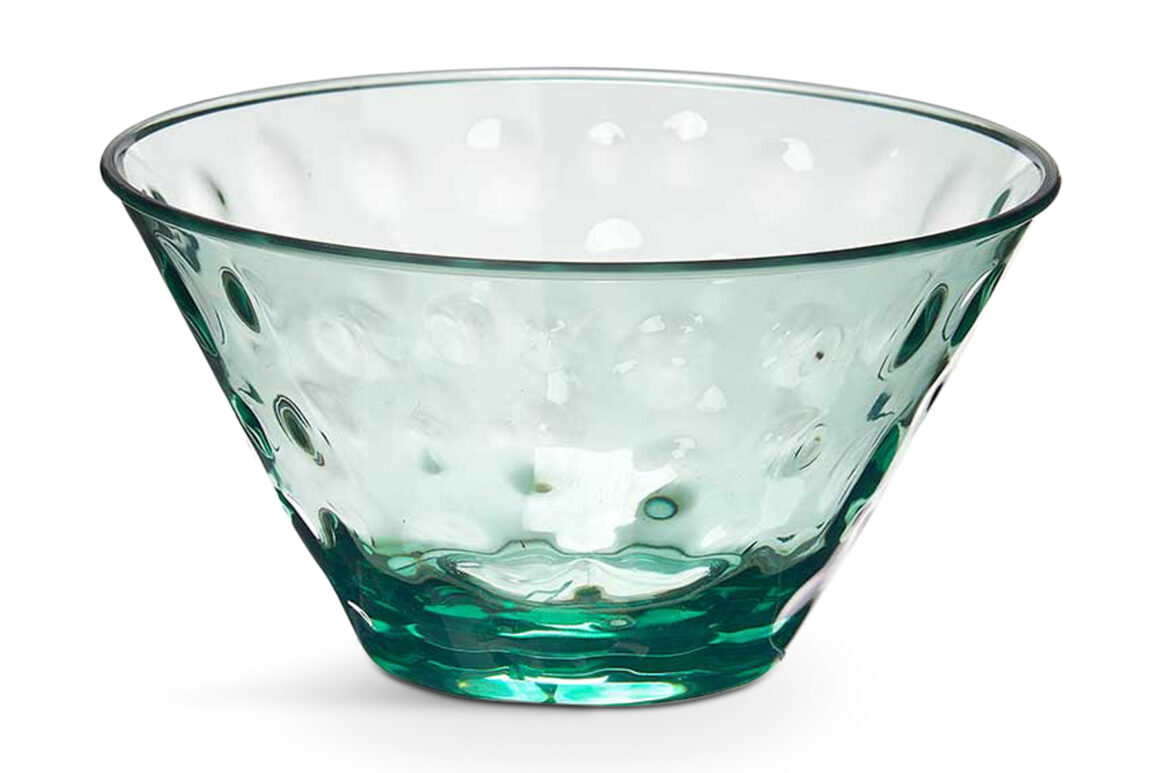 PLASTIC BOWL DOTS 15CM GREEN