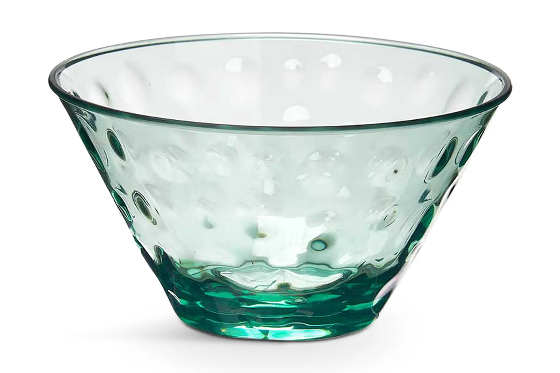 PLASTIC BOWL DOTS 15CM GREEN