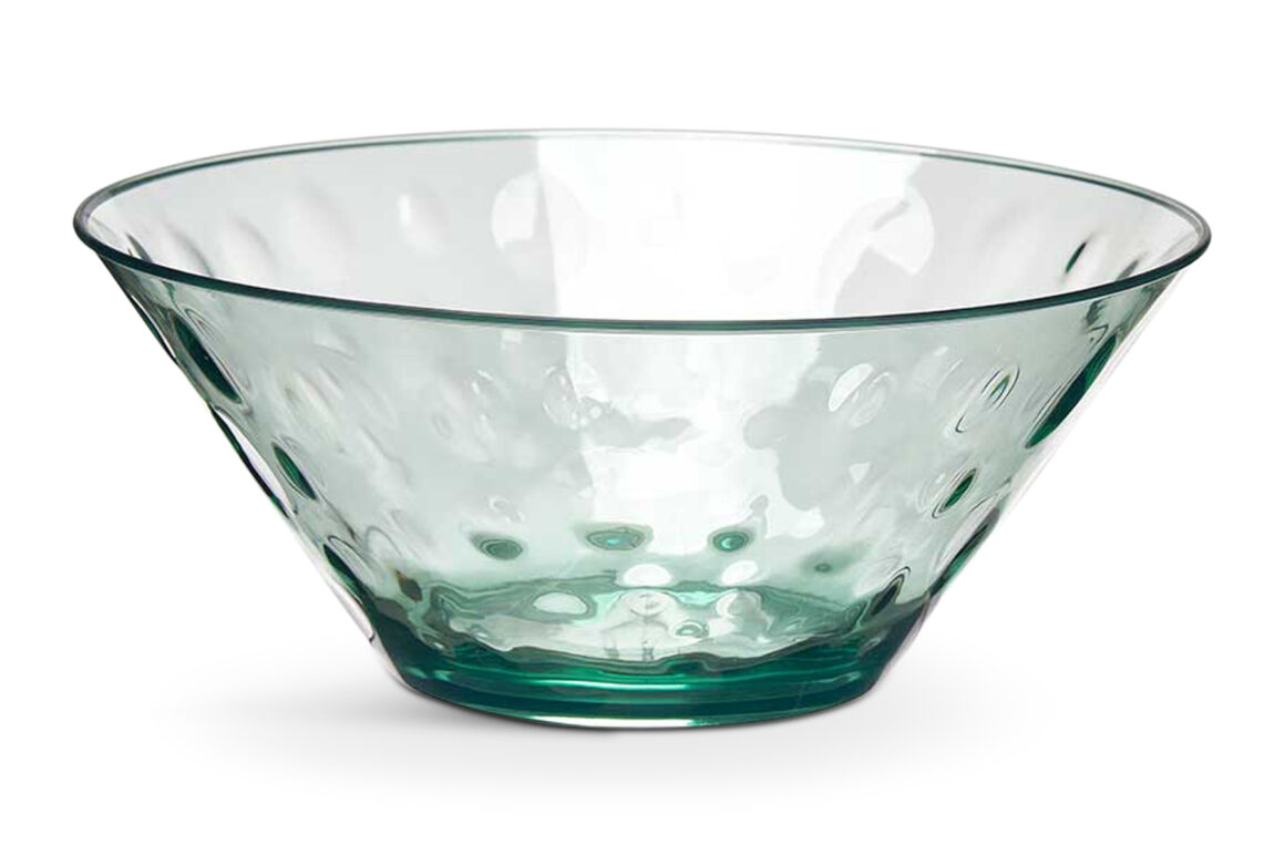 PLASTIC BOWL DOTS 28CM GREEN