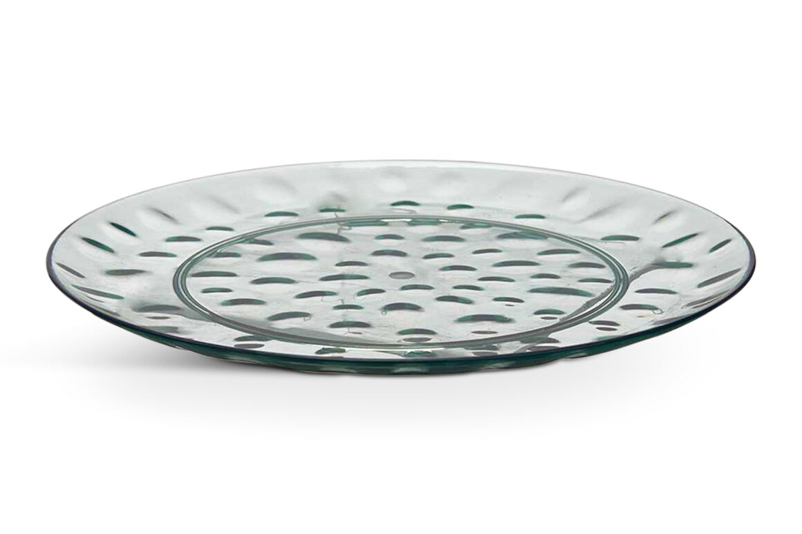 PLASTIC DINNER PLATE DOTS 30CM